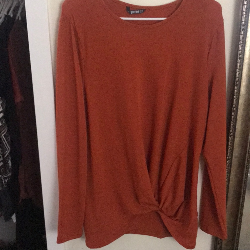 Orange long sleeve top